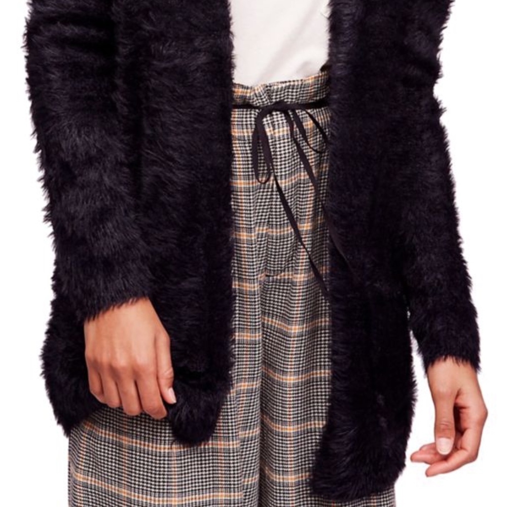 FREE PEOPLE  Faux Fur Cardigan! NWT! - Picture 8 of 8